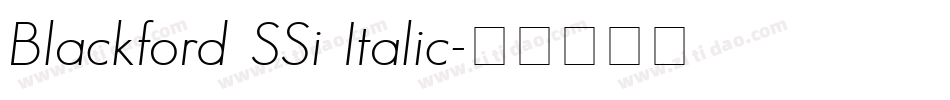 Blackford SSi Italic字体转换